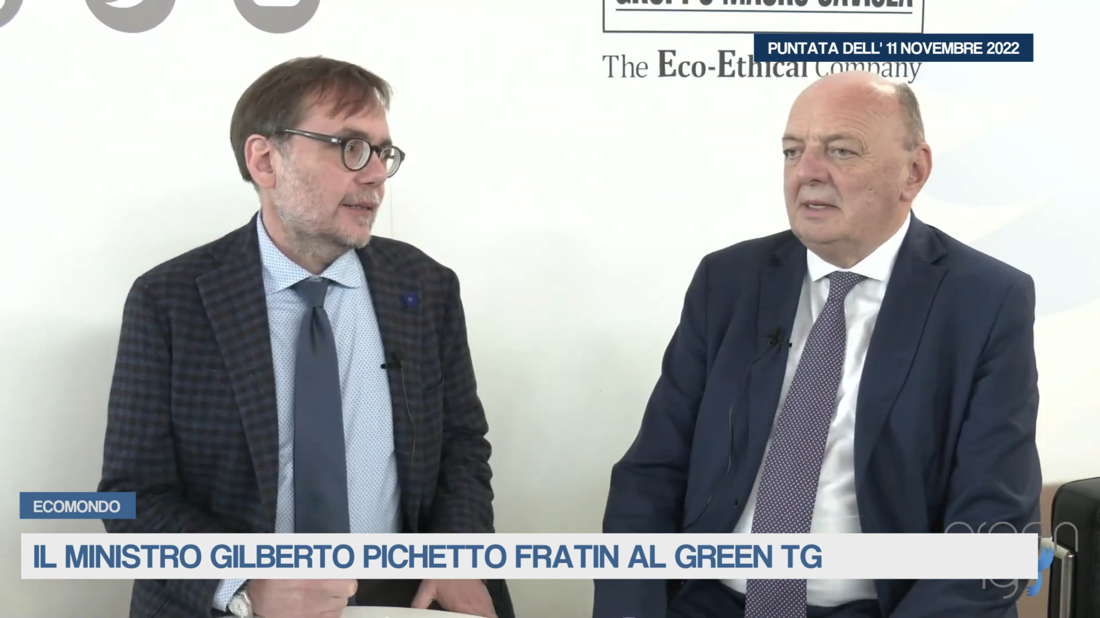 Il Ministro Gilberto Pichetto Fratin al Green Tg